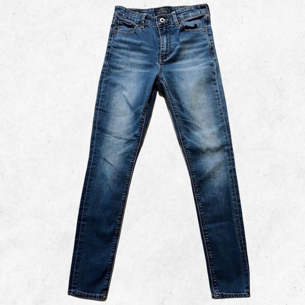 Womens Lucky Brand Bridgette Skinny‎ Jeans Denim Size 2/26 Discolored High Rise